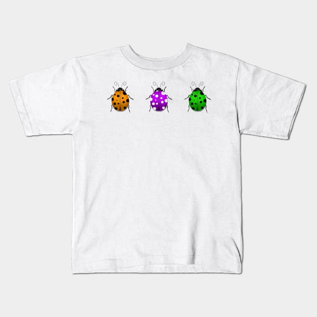 ladybugs Kids T-Shirt by psychoshadow